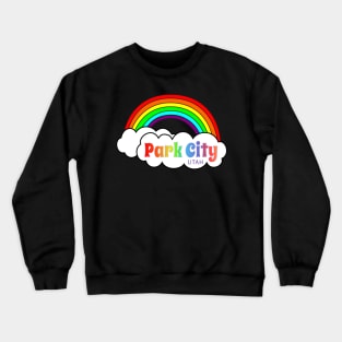 Park City Utah Rainbow and Clouds Crewneck Sweatshirt